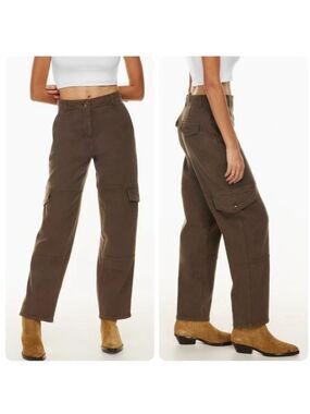 Aritzia Wilfred Free Maeve Cargo Pants Mid Rise Mocha Brown Size 4